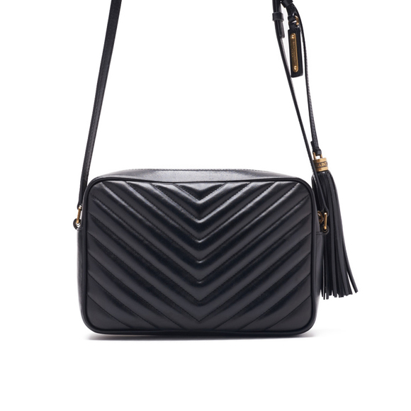 Saint Laurent Lou Camera Leather Shoulder Bag Black - Picture 2 of 6